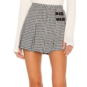 Amanda Uprichard Houndstooth Mini Skort